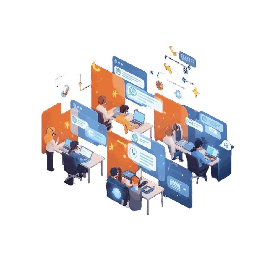 Contact Centre Excellence Pod specialist team illustration
